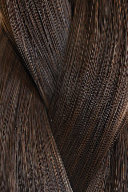22" Keratin Bond Hair Extensions (25g Bundle) in Cold Brew